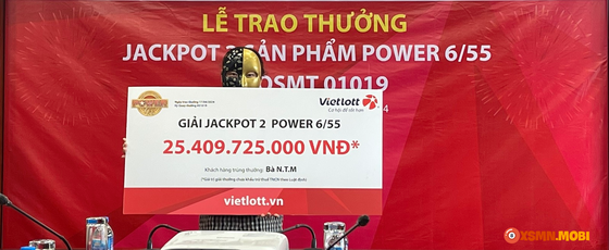 Chị M. nhận giải Jackpot 2 trị giá hơn 25 tỷ đồng